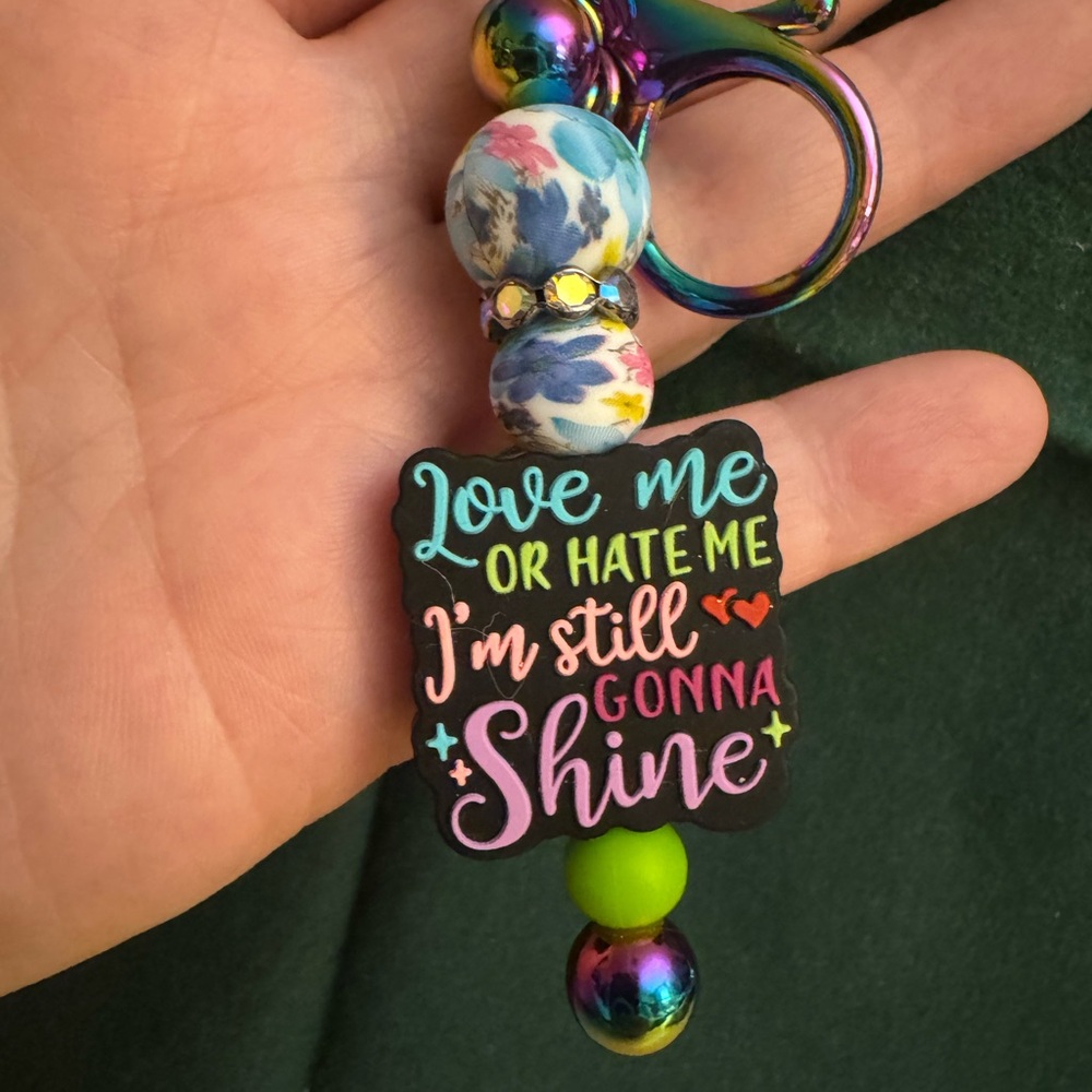 Self-Love Floral Keychain/Purse Charm